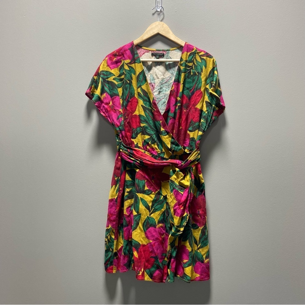 For Cynthia Linen Blend Colorful Dress